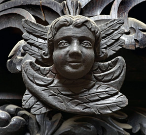  Detail of Cathedral woodwork dating from the seventeenth century.